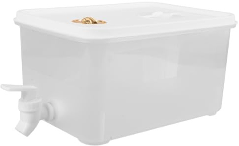Dispensador de Bebidas con Grifo 5l de Pp para Nevera | Blanco, con Colador Integrado, Capacidad Amplia para Hogar y Fiesta, Formato de Uso Doméstico