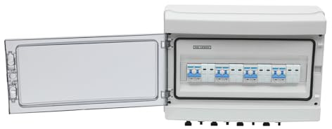Überspannungsschutz PV, Solar Überspannungsschutz Blitzschutz DC Trennschalter PV Anlage 4 String (4 in 4 Out) 25A 1000V Solar Combiner Box für Solarmodule