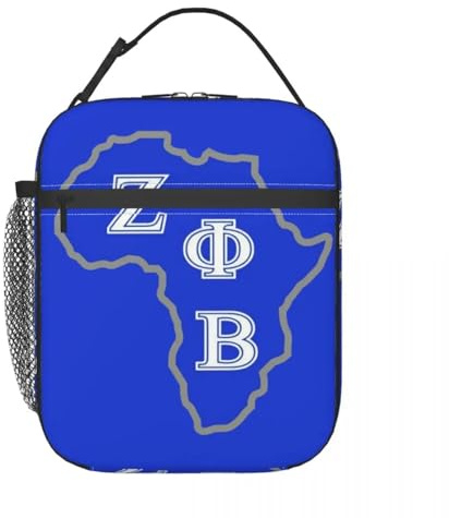 Custom Zeta Phi Beta Sorority Map Insulated Lunch Bag for Cooler Thermal Bento Box Outdoor Camping Travel Portable Tote Bags