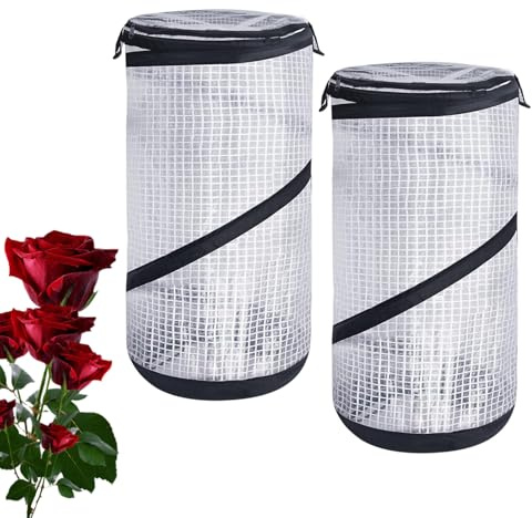 Protección Invernal Para Plantas De Exterior - Cubierta Antihielo Para Plantas De Jardín 2 Piezas,Cubierta De Invierno Portátil Para Flores - Para Jardín Área Exterior Invernadero Patio Balcón