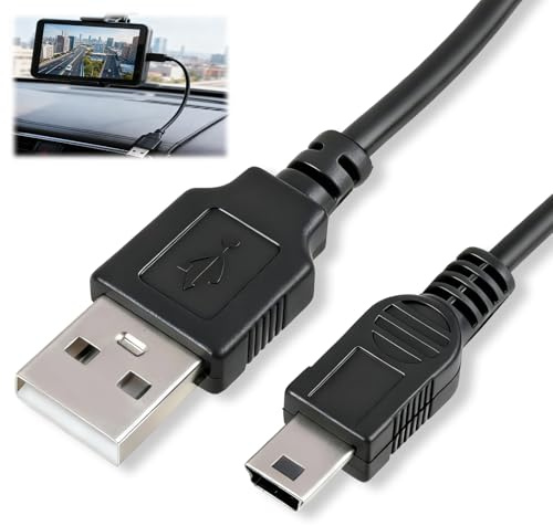 Wvxilyr 1M Câble Mini USB A 2.0, Cable USB A vers Mini USB Charge et Sync, Transfert de Données, Compatible pour Disques Durs Externes, Appareils Photos Numériques et MP3, Noir