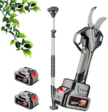 Podadora De Largo Alcance Podadora De Largo Alcance Inalámbrica 21 V, Hoja De Acero Al Carbono, Mango Telescópico 2,1 M, Pantalla Lcd Y Doble Batería 4500 Mah Para árboles Y Arbustos