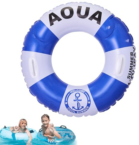 Kinder-Schwimmringe – Ring Pool Float mit Griff Schwimmringe | Pool Tubes Life Preserver Ring British Style Design für Erwachsene, Frauen,
