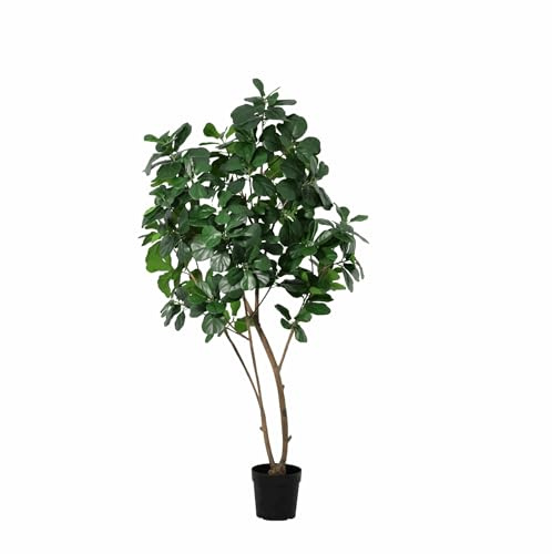 Ficus Lyrata Tree Planta artificial de 180 cm – Gran árbol decorativo de higuera – Planta de interior sin mantenimiento para salón, oficina y área de recepción