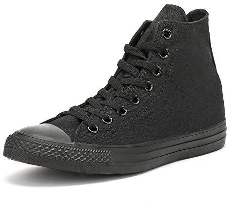 Converse All Star Hi Canvas Zapatillas Negras Monocromas-UK 10.5