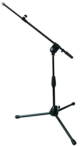 Quik Lok A/496 BK EU Profi-Mikrofonstativ (kurz, EU-Gewinde, mit Teleskoparm) schwarz