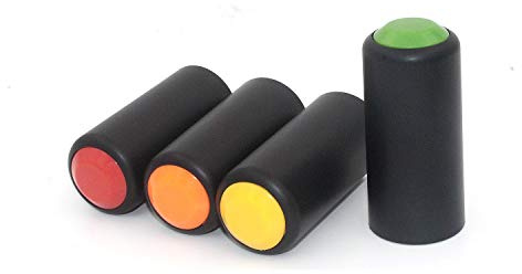 Tramo® Lot de 4 embouts de protection de piles à visser pour microphone sans fil, protections colorées pour modèles Shure PGX24/SLX24/SM58