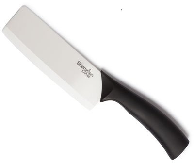 Shenzhen Knives 6 Inch Ceramic Vegetable Cleaver (Nakiri Knife). Lightweight Kitchen Cutlery for Precision Slicing and Cooking. Japanese Chef Kitchen Aid - Professional Cooking Knife