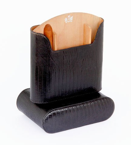 Brizard & Co. Show Band Lizard Black Travel Humidor