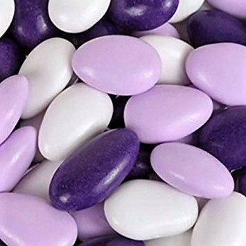 Lavender Purple and White Jordan Almonds Medley by Its Delish, 5 LBS Bulk | Sweet Hard Candy Coating - Perfect for Wedding Favors, Bridal and Baby Showers, Party Buffets - USA Made, Vegan & Kosher