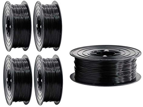PLA Filament 1,75mm 3D Drucker oder Stift 5 er Set 5x 1Kg Schwarz