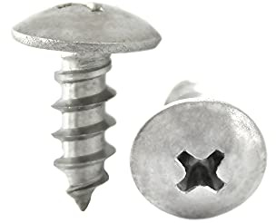 #10 x 1/2 Stainless Steel Sheet Metal Screws, 18-8 Marine Phillips Truss Head Screws, Self Tapping Screws for Metal and Wood, Pack of 50