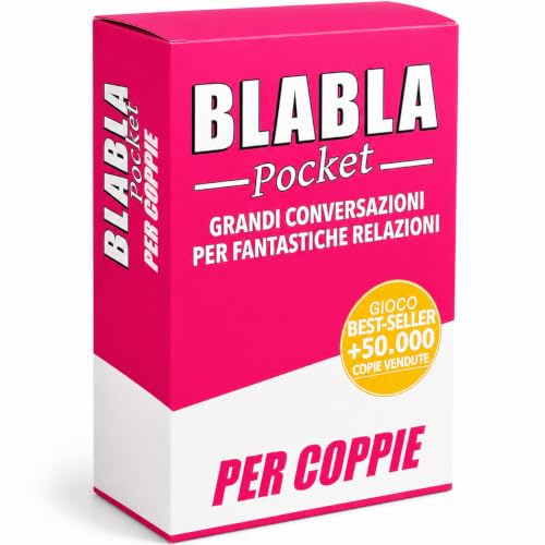 BLABLA Pocket PER COPPIE | Giochi da Tavolo per Adulti e Ragazzi - Gioco per Coppia - Carte da Conversazione per Conoscersi - Idee Regalo per Uomo e Donna, San Valentino, Anniversario, Compleanno