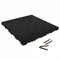 Vivol Estera de protección contra caídas de color negro con sistema de ranuras – 50 x 50 cm x 45 mm – Certificado TÜV – Alfombrilla de protección para el suelo para el parque de juegos, guardería,