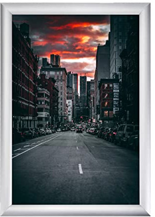 Albyco - Photo Frame – A4 Format – Aluminium Clip Frame for Poster, 21 x 30 cm, 25 mm Thick