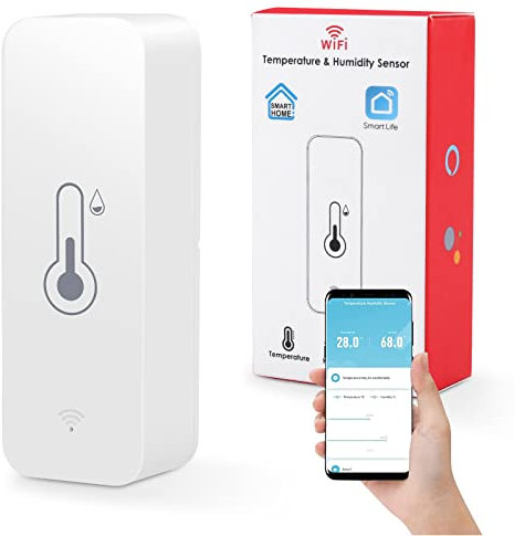Wifi Termometro Igrometro Ambiente Interno, Monitoraggio Della Temperatura Di Umidità Wifi, Termometro Igrometro Intelligente Interno Per Monitor Remoto E Allarme Per Ufficio, Soggiorno, Hotel