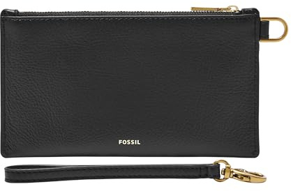 Fossil Portemonnaie aus Leder oder Polyester für Damen Schwarz L 17.8 cmx W 0.3 cm x H 10.2 cm