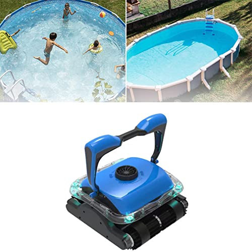 Aspirateur de piscine automatique, robot aspirateur de piscine avec escalade murale, deux paniers filtrants plus grands et cordon flottant de 15,2 m, piscine facile à nettoyer hors sol/enterrée