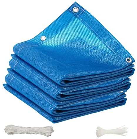 Bâche D'ombrage, Voile Solaire 1.4 x 3 m Protection Solaire, Toile D'ombrage, Filet Dombrage Rectangle Nombreuses Tailles et Couleurs, Facile Poser pour Patio Terrasse Extérieur, Sable, Bleu