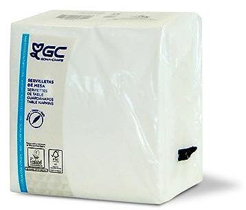 100 weiße Papierservietten, 2-lagig, super weich, geprägte Oberfläche mit Bordüre, Einweg-Servietten, ideal für Gastgewerbe und Veranstaltungen, 30 x 30 cm, aufgeklappt. Hostelnovo