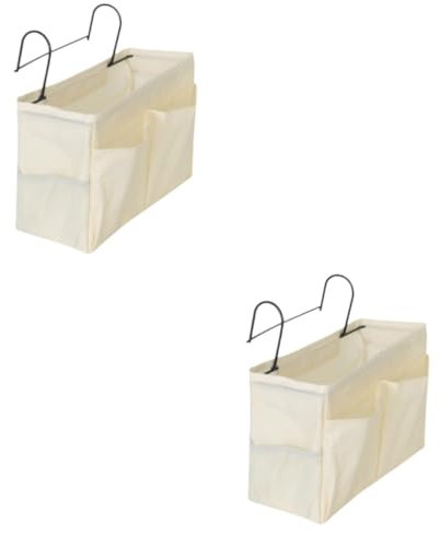 MAGICLULU 2St Nachtbeutel Aufbewahrungstasche am Bett Armlehnen-Organizer Leinentasche Nachttisch-Organizer Aufbewahrungstasche aus Segeltuch Lagerung hängende Tasche Veranstalter 900d Regal