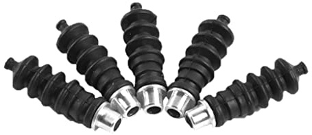 5 Stück RC Boot Gummihülsen Zugstange, Zugstangewasserdichte Gummi-Faltenbälge mit Aluminium Grundplatte, Zubehör für RC-Bootsmodelle für DIY-Schiffsprojekte Gerätekabinen-Verschlüsse einfache Montage