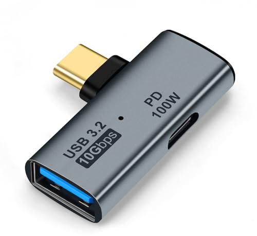 Seminer USB C OTG-adapter, typ C 100 W PD-laddning och USB 3.0-splitter laddare, kompatibel med iPhone 15 Pro Max, Google TV Chromecast 2020, MacBook, Samsung Galaxy S22/S23