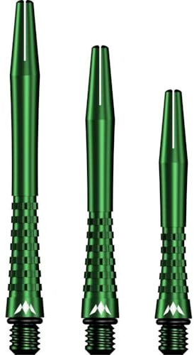 Mission Atom13 Anodised Metal Gripped Green - Dart Shafts Medium