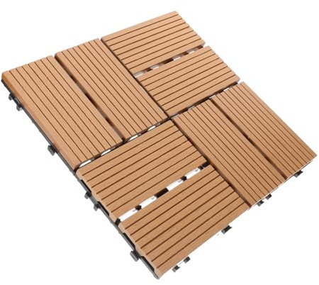 jojofuny Piastrelle Ad Incastro Per Terrazze Facili Da Installare Pavimentazione Esterna Aspetto Naturale Per Giardino Cortile Balcone