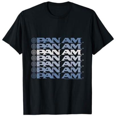 Cascada de degradado azul claro Pan Am Camiseta