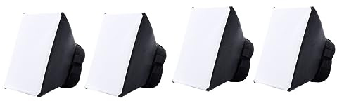 CIYODO 4stücke Universelle Softbox Blitzdiffusoren Für DSLR Faltbare Fotografie Box Für Gleichmäßige Lichtverteilung Für Porträt Und Produktfotografie