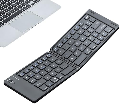 Teclado Plegable inalámbrico,Teclado inalámbrico Plegable - Teclado Plegable Recargable | Dispositivo de inalámbrico Plegable, Suministros de Oficina de bajo Ruido para computadora portátil