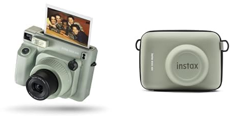 Fujifilm INSTAX WIDE 400 - Fotocamera Istantanea Analogica + Custodia per fotocamera WIDE 400, Verde