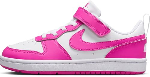 Nike Scarpa Court Borough Low Recraft – Bambino, White/Laser Fuchsia, 34 EU