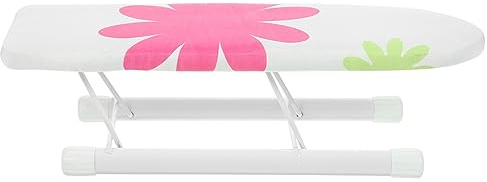 ULTECHNOVO Table à Repasser Compacte Pliable Surface en Tissu Vert Clair, Design Pratique pour Repassage de Vêtements en Couture à Domicile