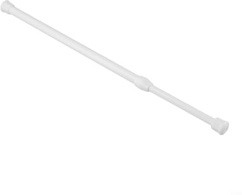 Bastone telescopico a molla per tenda estensibile per bagno, finestra, cucina, armadio, senza trapano, 30-110 cm, bianco (30-50 cm)