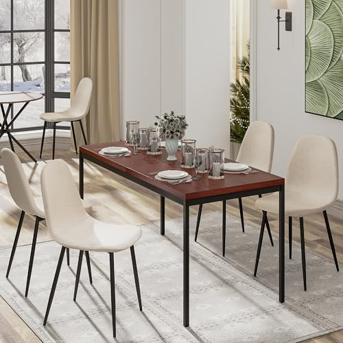 FurnitureR Tavolo da ristorante Gastro | 120 x 70 x 75 cm | robusto pannello MDF | struttura in metallo | tavolo da bistrot | tavolo da ristorazione | tavolino