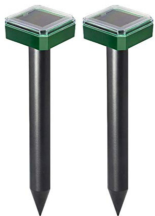 Lot de 2 répulsifs solaires contre les taupes, les campagnols, les rats et les rongeurs
