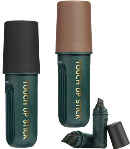 Stick de retouche de racine de couverture rapide, bâton de couleur de cheveux 2 en 1, peigne à poils étanches pour les cheveux, couleur coiffeur de racine instantanée couleur de cheveux (2Pcs Mix)