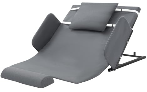 10°–80° elektriskt justerbart ryggstöd med fjärrkontroll, ryggstöd för seniorer för sängar över 180 x 80 cm, metallram, lyftsäng, ryggstöd upp till 100 kg elektrisk säng lyft (grå)