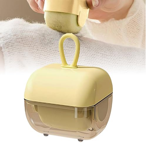 Fusselrolle, 2026 Neu Fusselrolle Tierhaare, Waschbarer Tierhaarentferner, Wiederverwendbare Tragbarer Fusselentferner, Lint Remover für Kleidung, Haare, Katzenhaare, Hundehaare (Gelb-1PCS)