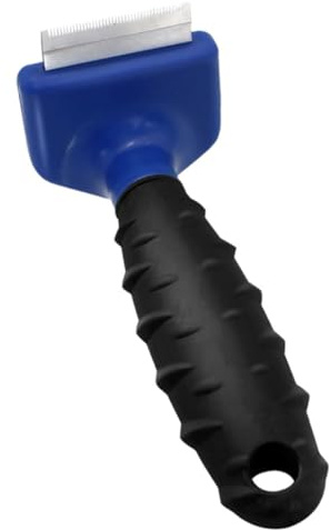 SUPVOX Peine Deslanador para Mascotas de Metal Mango Ergonómico, Tamaño Mediano, para Eliminar Pelo Muerto en Perros y Gatos de Pelo Corto, Adecuado para Cuidado y Aseo Diario