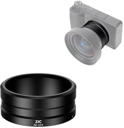 JJC Metal Lens Filter Adapter Ring Compatible with Ricoh GW-4 Wide Conversion Lens to GR IV GR4 Camera, Replacement for RICOH GA-3 Lens Adapter