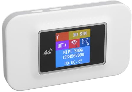 Tomantery WiFi Portátil 4G LTE para Acceso Seguro a Internet Europeo de 150 Mbps con Ranura para Tarjeta SIM Enrutador Inalámbrico para 10 Dispositivos, Alimentado por USB para Viajeros