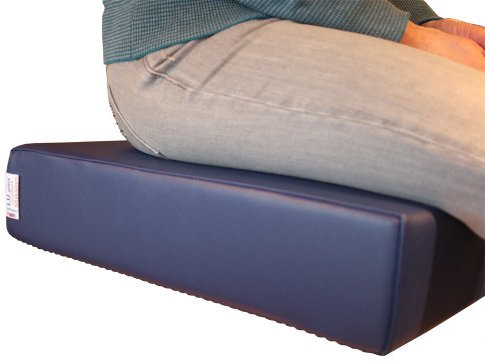 LUplus Orthopädische Sitzerhöhung 40x40x Höhe 10 cm Skai, DKL-blau