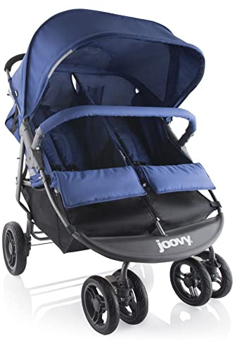 Joovy Scooter X2 Zwillings Geschwisterwagen Kinderwagen Buggy, blau