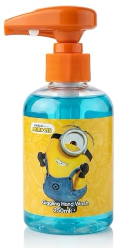 Top Media 229395 Minions Tvålpump med språkchip, fusande ljud, 250 ml, hygien, tvål, flytande tvål, musik, badrum