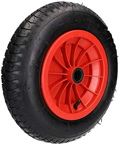 14 Red Wheelbarrow Wheel Tyre Launching 3.50-8 Light Weight 4ply 1 Bore