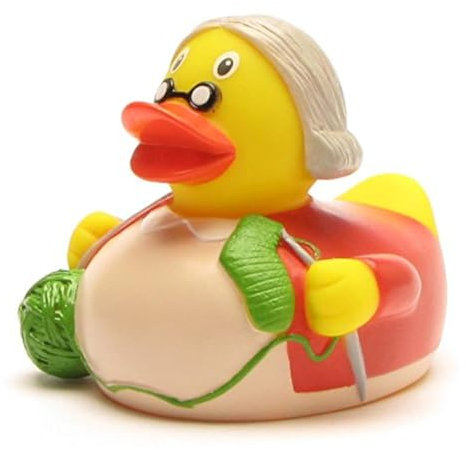 Duckshop I Oma - Paperella da bagno I cigolii I cigolii I paperella - L: 8 cm - con portachiavi