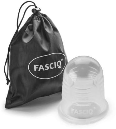 FASCIQ Silicone Vacuum Cup – Large | Cupping Therapy for Larger Body Areas | with Extra Grip | Deep Tissue Massage Cupping Kit | Massage Cup | FDA Grade Silicone | Ø 7 cm x 8 cm | Free Storage Bag